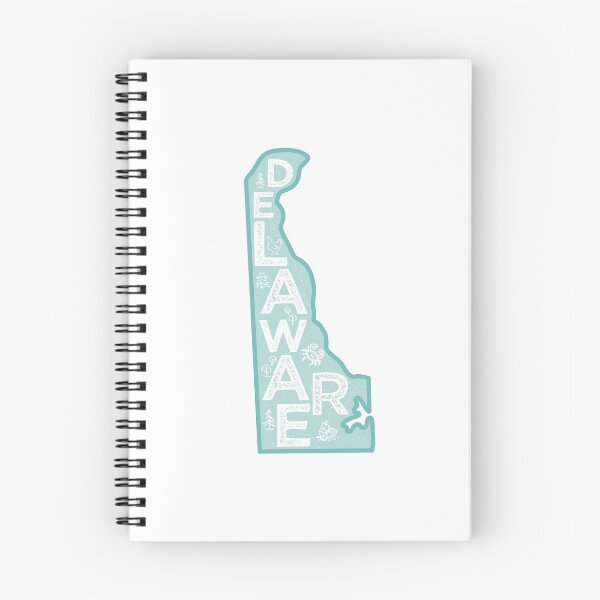 Item preview, Delaware Map Typography Blue designed and sold by HelloGentry.