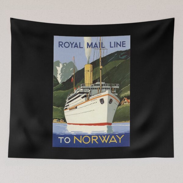 Item preview, Norway retro poster designed and sold by CorasPosters.