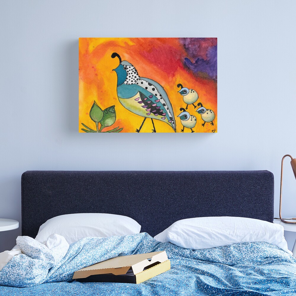 Mum & Ya'll - Bird Friend, the Sky is On Fire! Canvas Print