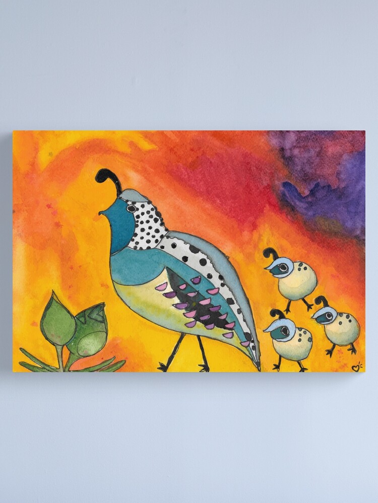 Alternate view of Mum & Ya'll - Bird Friend, the Sky is On Fire! Canvas Print