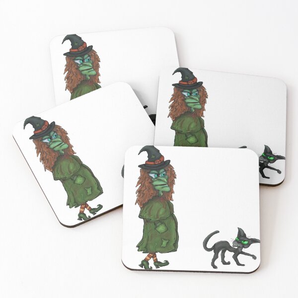 Item preview, Green Witch with black cat designed and sold by Kajaniko.