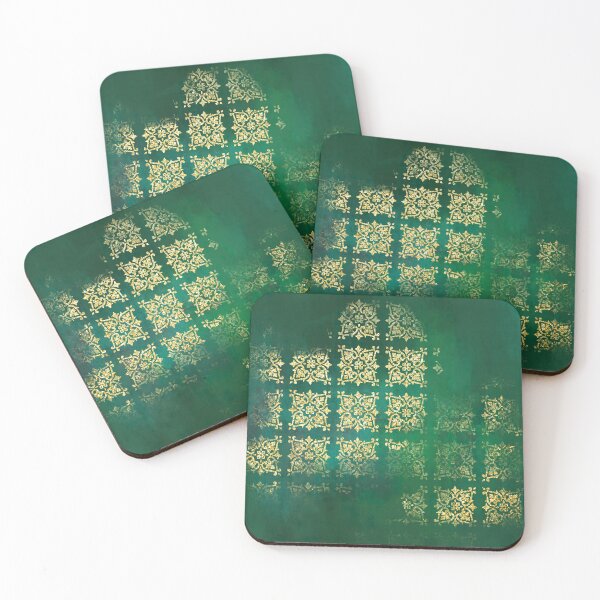 Item preview, Golden Squares on Green designed and sold by Elisabeth Lucas.