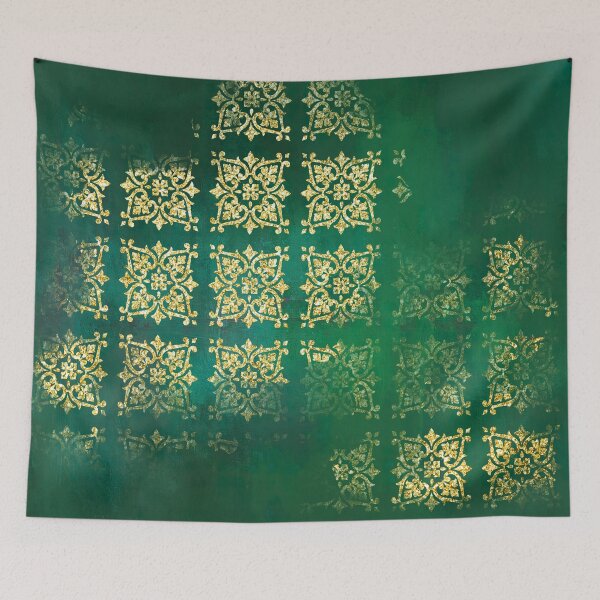 Item preview, Golden Squares on Green designed and sold by Elisabeth Lucas.