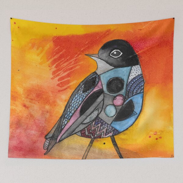 Item preview, Jean-Luc - Bird Friend, the Sky is On Fire!  designed and sold by quirkysketchy.