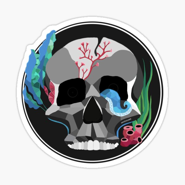 Item preview, SKULL CORAL REEF COEXIST designed and sold by kate-dolbier.