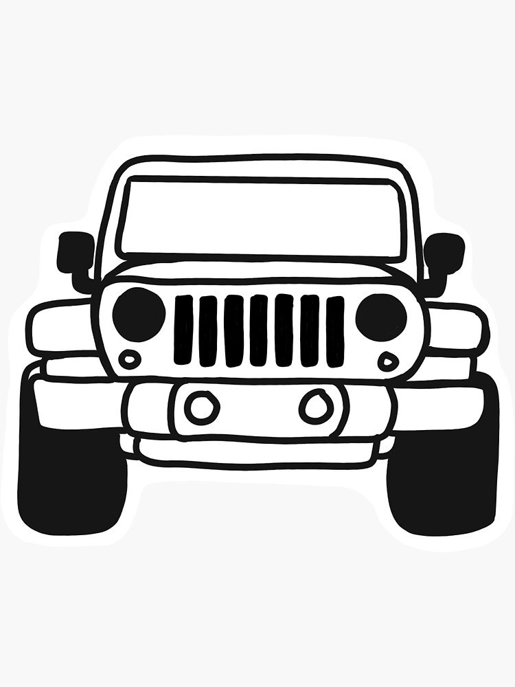 "Jeep Sticker" Sticker for Sale by karabates Redbubble
