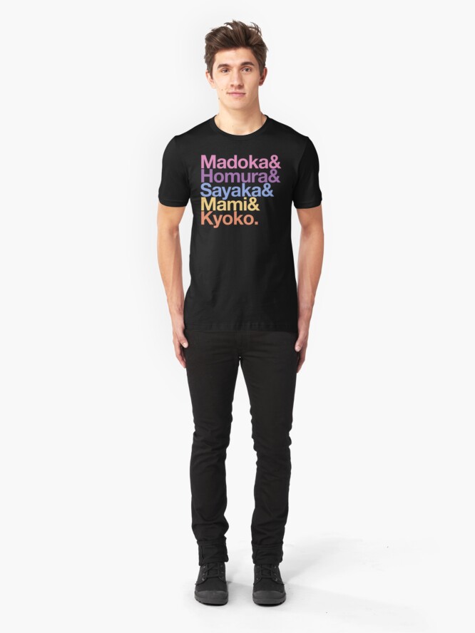 Alternate view of Contractually Obligated Magical Girls - Madoka goes Helvetica Slim Fit T-Shirt