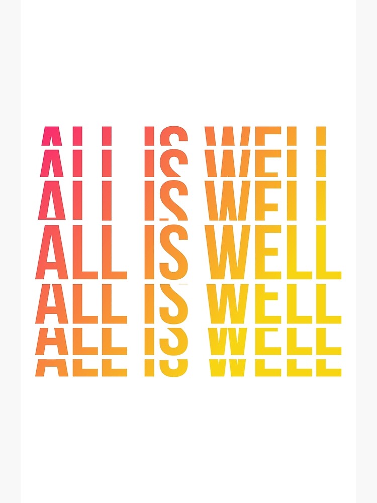" ALL IS WELL LOUISE HAY INSPIRATIONAL QUOTE" Art Print for Sale by