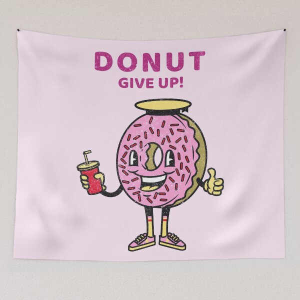 Item preview, DONUT GIVE UP MOTIVATIONAL KAWAII DOUGHNUT PUN designed and sold by gaCh438.