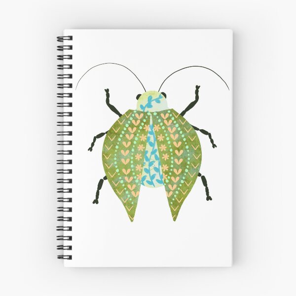 Item preview, Green Folk Art Beetle designed and sold by Kelly Lees.