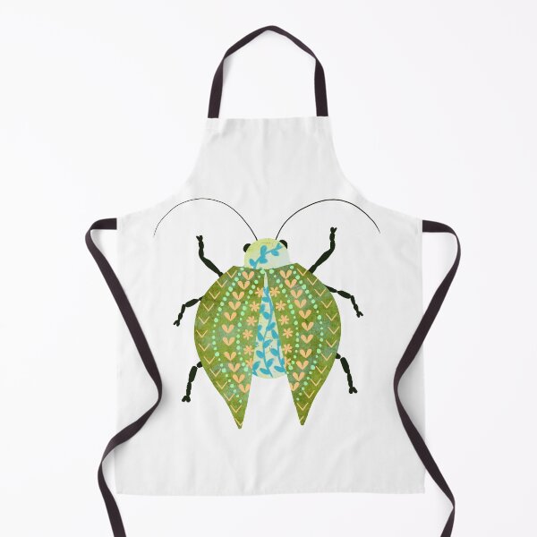 Item preview, Green Folk Art Beetle designed and sold by Kelly Lees.