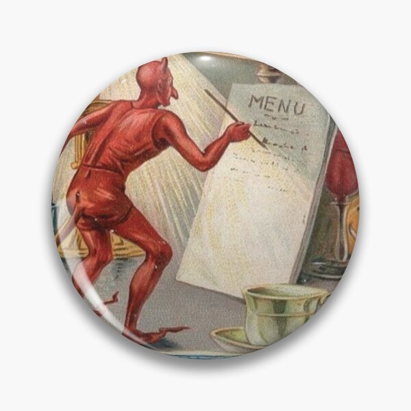 Item preview, The Devil's Halloween Menu Vintage Illustration designed and sold by DeeElle.