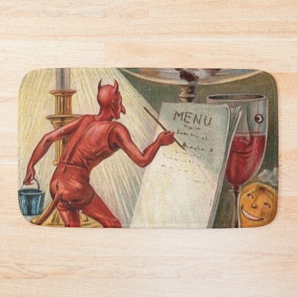 Item preview, The Devil's Halloween Menu Vintage Illustration designed and sold by DeeElle.