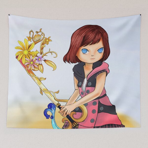 Item preview, Kairi of Kingdom Hearts with Destiny's Embrace Keyblade Fanart | Chibi Cute Small Drawing designed and sold by junesketches.