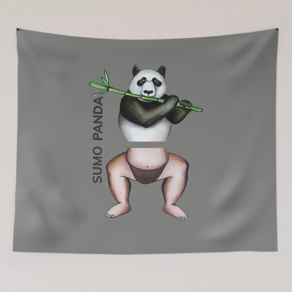 Item preview, SUMO PANDA by FrankenDuo industrial grey designed and sold by FrankenDuo.
