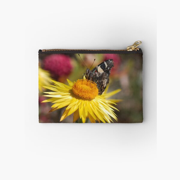 Item preview, Yellow Admiral butterfly on yellow paper daisy designed and sold by notjustamwac.