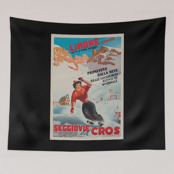 Item preview, Seggiove del Cros retro poster designed and sold by CorasPosters.