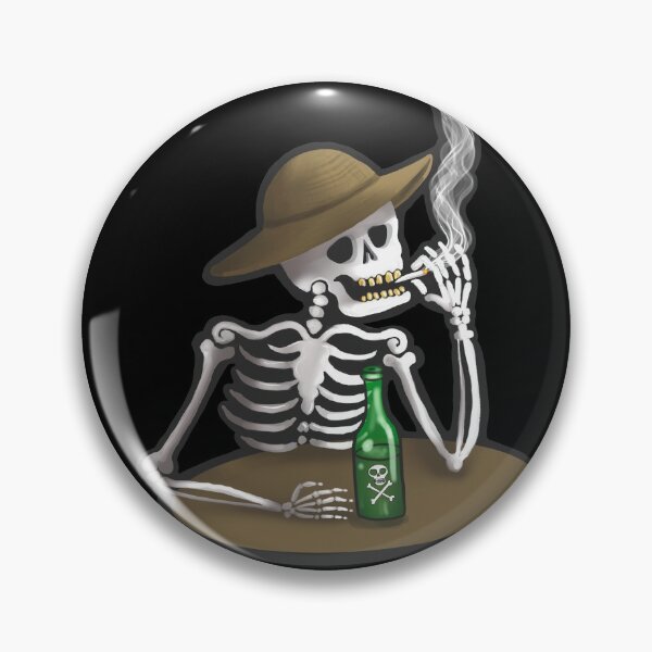 Item preview, Mr. Skelly with his favorite Deadly Beer N Smoke designed and sold by EleMcKay.