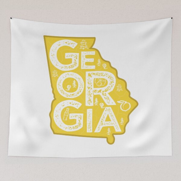 Item preview, Georgia Map Typography Gold designed and sold by HelloGentry.