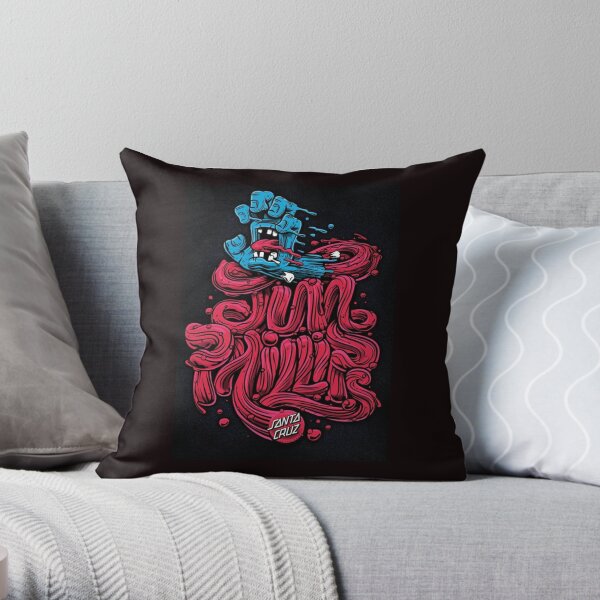 Santa Cruz hand pattern Throw Pillow