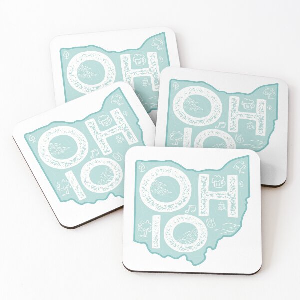 Item preview, Ohio Map Typography Blue designed and sold by HelloGentry.