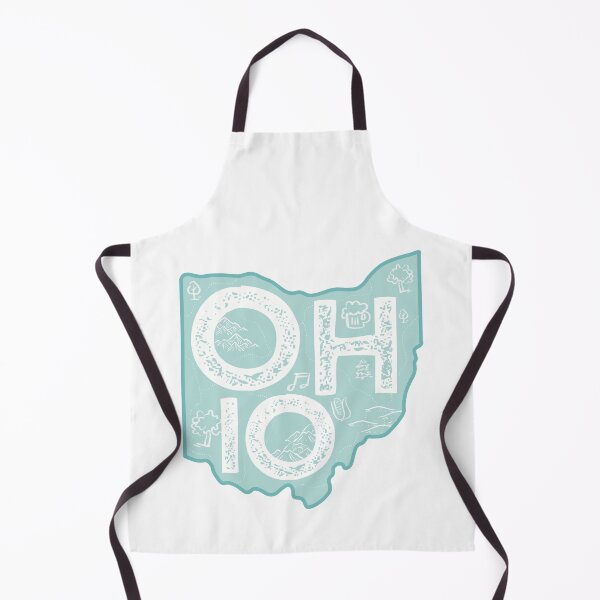 Item preview, Ohio Map Typography Blue designed and sold by HelloGentry.