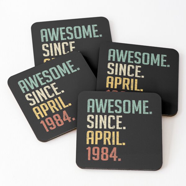 Item preview, Awesome Since April 1984 37th Birthday Gift 37 Years Old Vintage April 1984 designed and sold by Takatv.