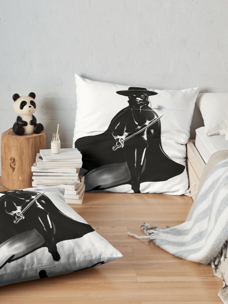 Alternate view of El Zorro aka "the Fox" Floor Pillow