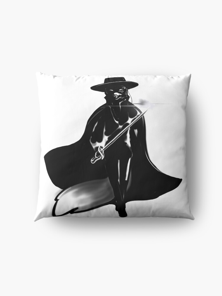 Alternate view of El Zorro aka "the Fox" Floor Pillow