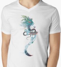 Reisegeist (Hermelin) T-Shirt mit V-Ausschnitt für Männer