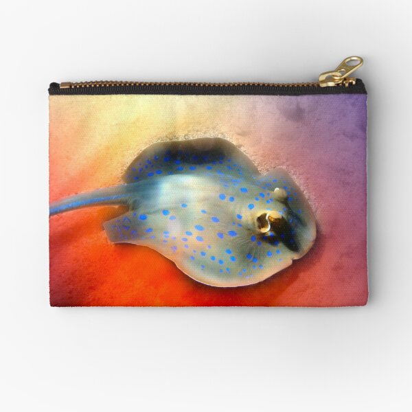 Red Sea Blue Spotted Stingray Creatively Zipper Pouch