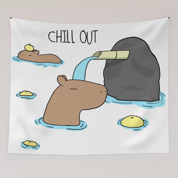 Item preview, Chill Capybaras designed and sold by sulikesllamas.