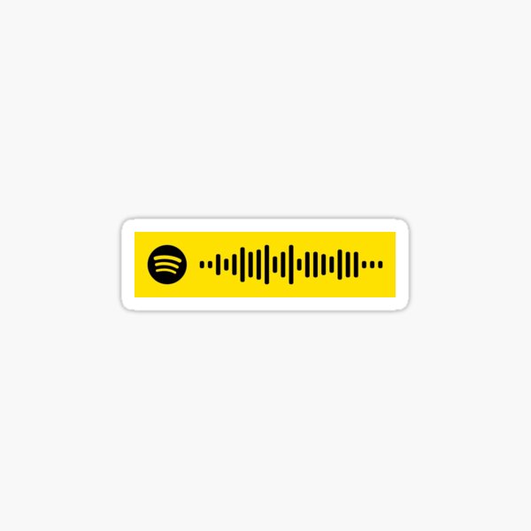 sugar we're going down spotify code Sticker