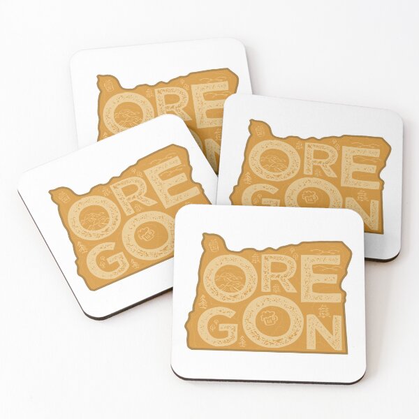 Item preview, Oregon Map Typography Brown designed and sold by HelloGentry.