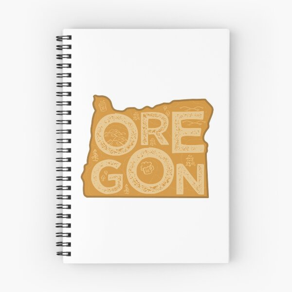 Item preview, Oregon Map Typography Brown designed and sold by HelloGentry.