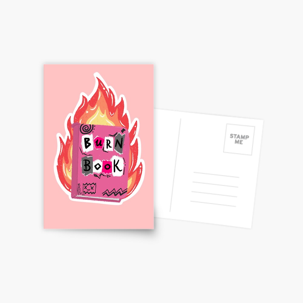 Mean Girls Burn Book, Fire, Pink, Scrapbook, Diary, Flames, Sketch,  Notebook, Savage Magnet for Sale by kqwdesigns
