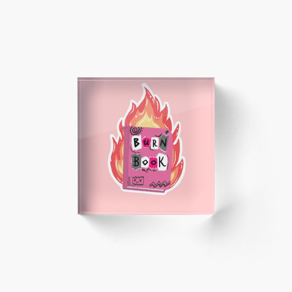 Mean Girls Burn Book, Fire, Pink, Scrapbook, Diary, Flames, Sketch,  Notebook, Savage Magnet for Sale by kqwdesigns