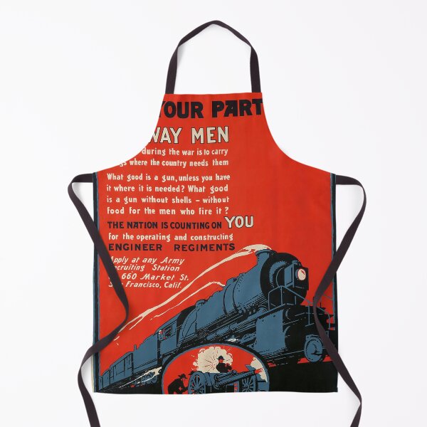 Item preview, Railway Men retro poster designed and sold by CorasPosters.
