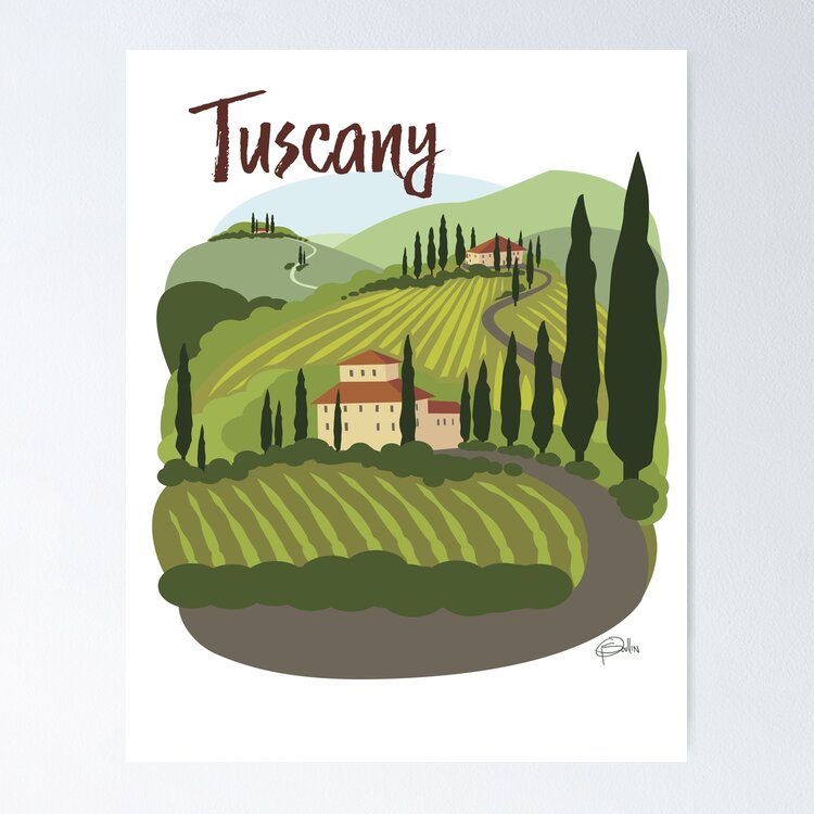 Tuscan Vineyards  Sticker