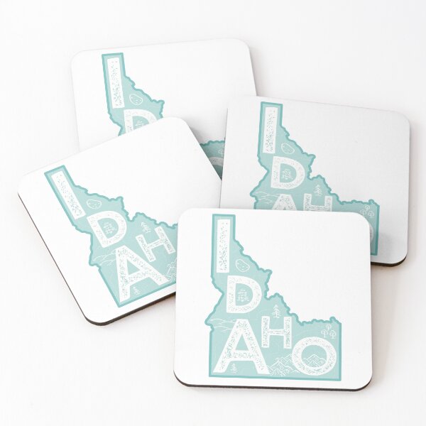 Item preview, Idaho Map Typography Blue designed and sold by HelloGentry.