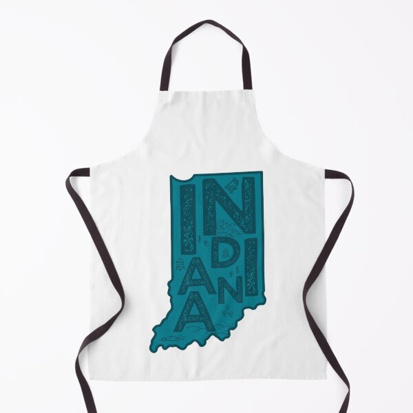 Item preview, Indiana Map Typography Navy designed and sold by HelloGentry.