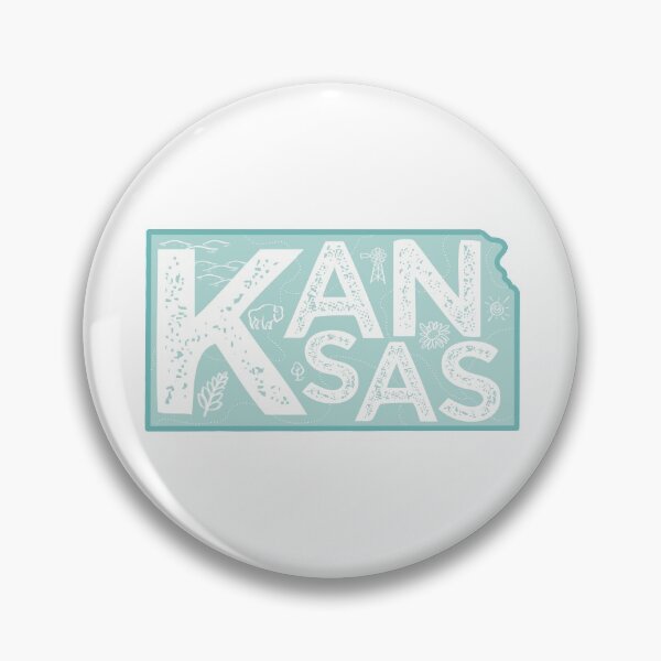 Item preview, Kansas Map Typography Blue designed and sold by HelloGentry.
