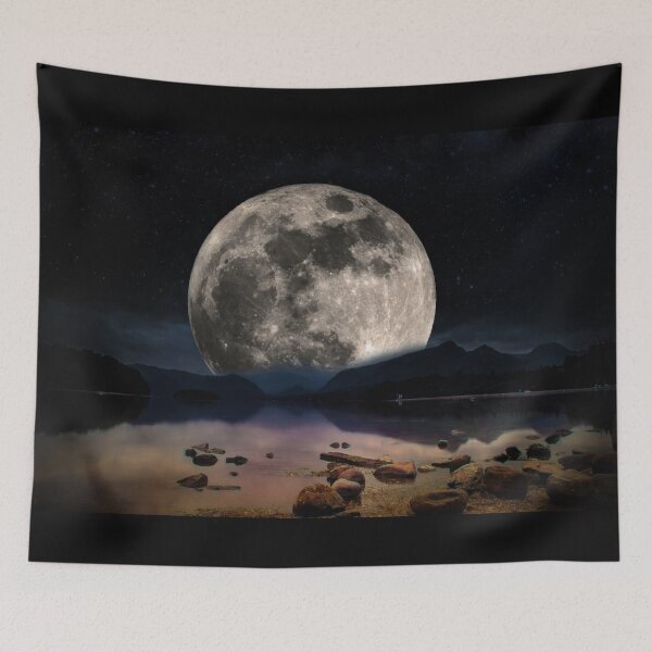 Item preview, Catbells Derwentwater -Full Moon Lake District Landscape Collection   designed and sold by WizardsWorld.