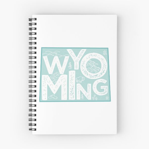 Item preview, Wyoming Map Typography Blue designed and sold by HelloGentry.