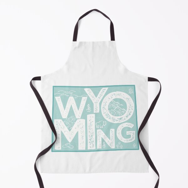 Item preview, Wyoming Map Typography Blue designed and sold by HelloGentry.