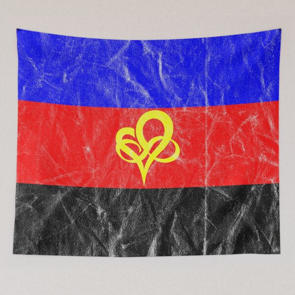 Item preview, Polyfidelity Vintage Poly Pride Flag Infinity Heart designed and sold by Carl's Clothing.