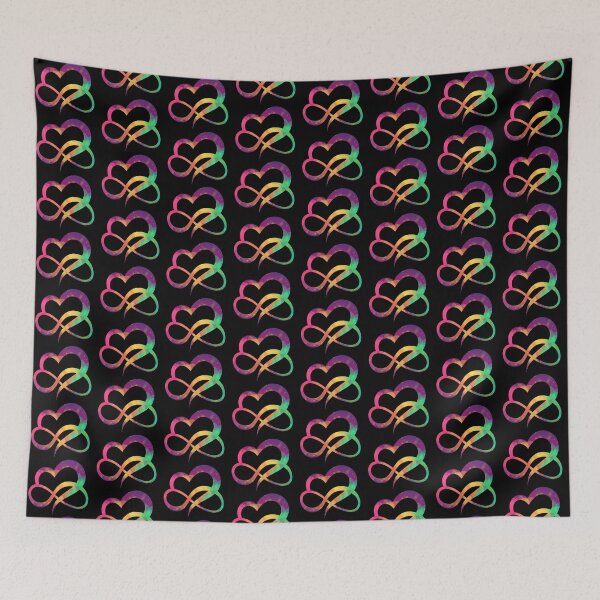 Item preview, Infinity Heart | Polyamory symbol | Colorful heart designed and sold by Carl's Clothing.