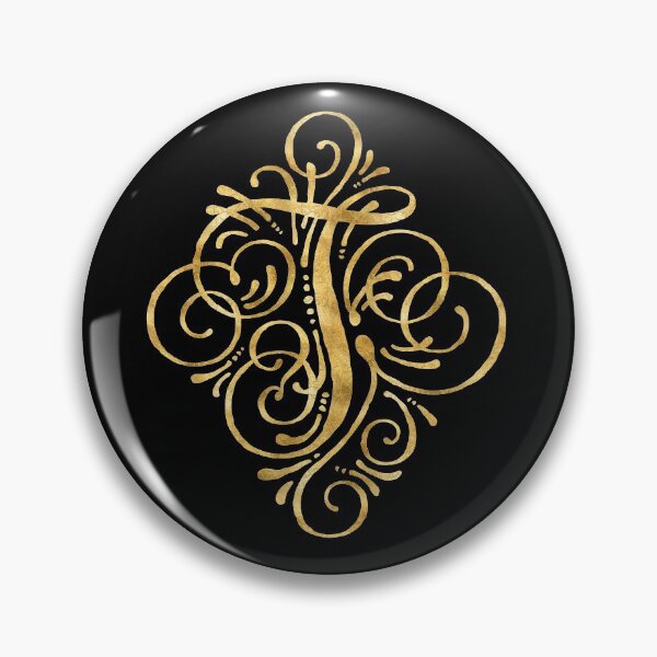 Item preview, Golden Caligraphy Letter T designed and sold by junkydotcom.