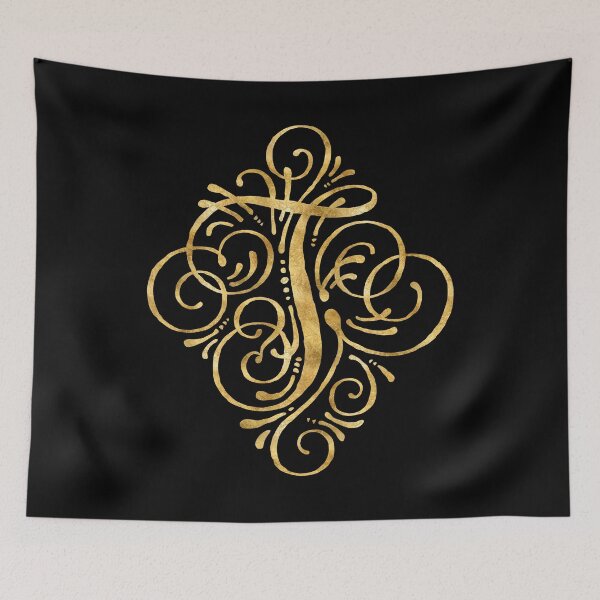 Item preview, Golden Caligraphy Letter T designed and sold by junkydotcom.