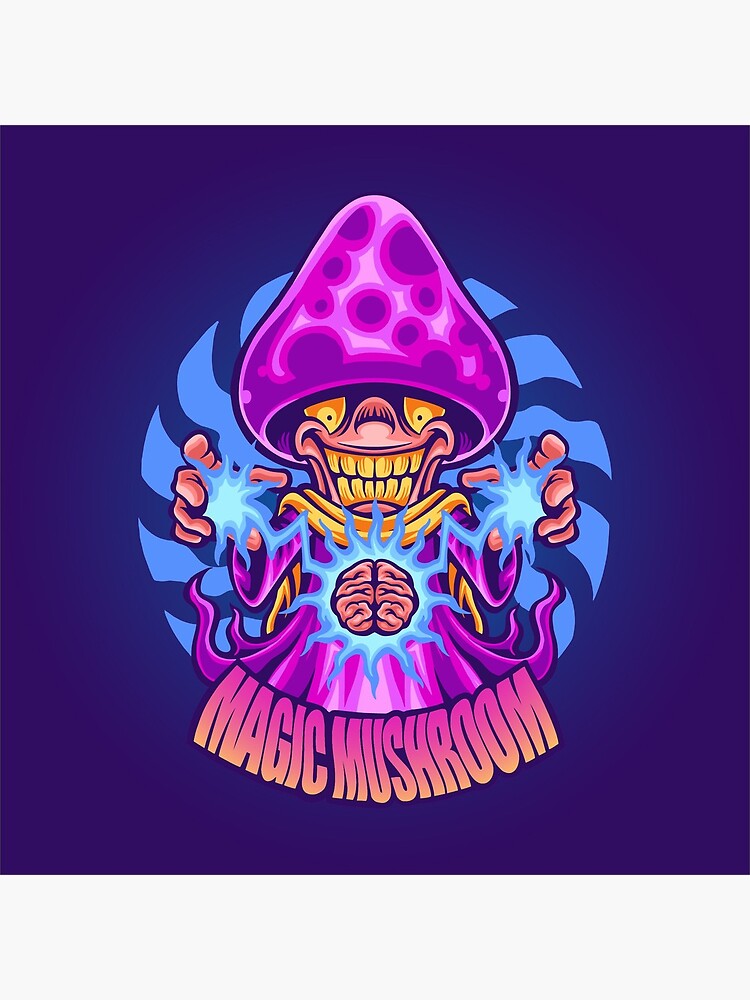 "Magic Mushroom Brain Rewire" Poster by crystalmanifest Redbubble